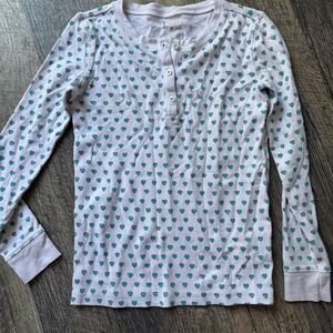 Roller Rabbit Teal Heart pajama top only A15‎